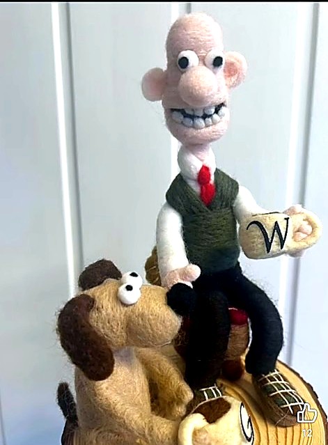 Wallace and Gromit felt figures